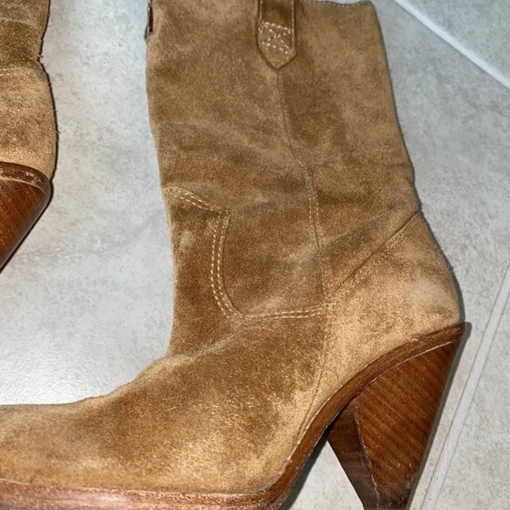Michael Kors Brown Suede Leather Fashion Boots Size 6 M - Picture 5 of 10